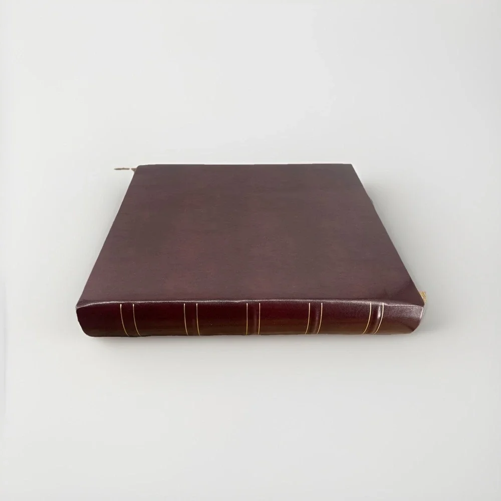 Gallery Leather Photo Album Burgundy Large 3 Ring Binder 8x10 Archival NWT